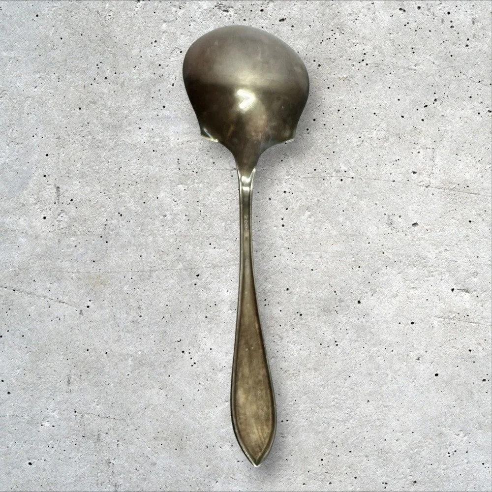 R.C.‎ Co. Serving Spoon 8.25in Silver Plated Vintage  Berry Spoon